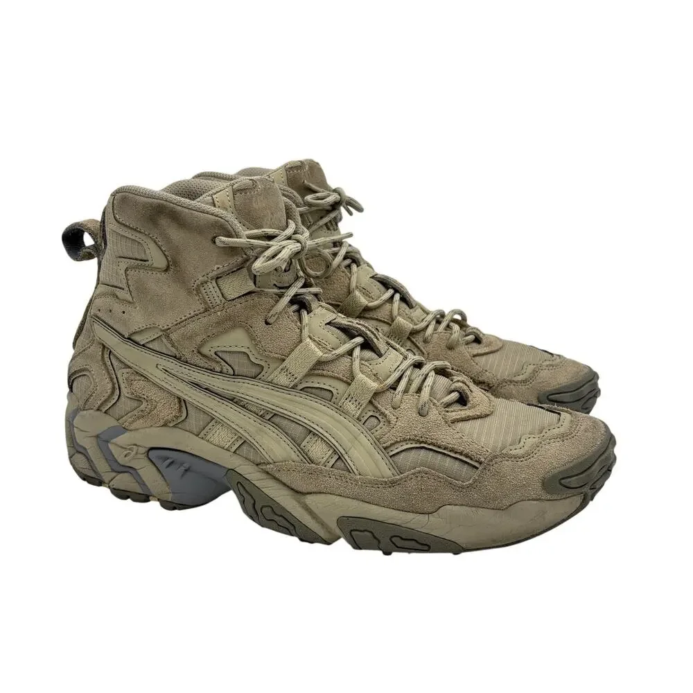 ASICS GEL Nandi Hi Tan Suede Trail Sneaker Boots Mens 11.5 Tactical Gorpcore